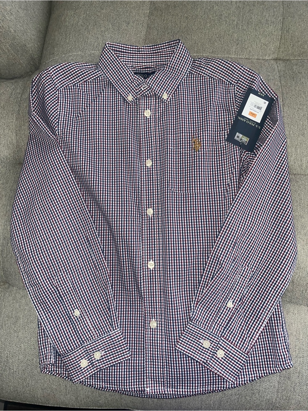 Polo by Ralph Lauren Boy’s Red Multi Gingham Button-Down Shirt